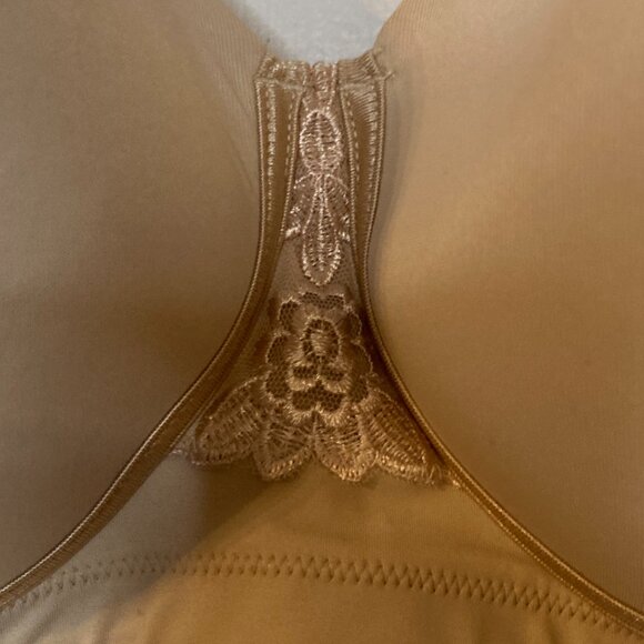 Vanity Fair Beige Beauty Back Smoother Full-Figure Wireless Bra - Size 46D - Picture 7 of 7